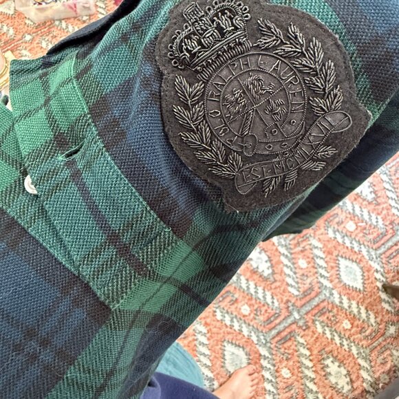 Polo Ralph Lauren XS navy and green plaid dress - Picture 4 of 4